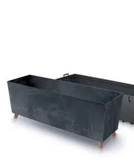 NABBI DUC800NE plastový kvetináč na nožičkách 77 cm antracit