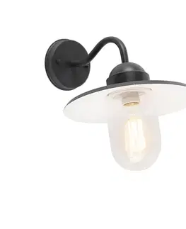 Inteligentná rustikálna nástenná lampa antracit IP44 vrátane wifi E27 - Kansas