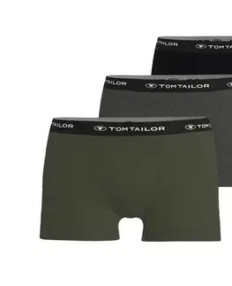 Boxerky Tom Tailor »Buffer«, 3 ks, tmavozelené s melírom