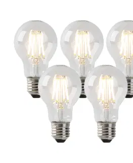 Sada 5 stmievateľných LED žiaroviek s čírym sklom E27 4W 320lm 2200K