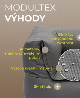Textilná modulová zostava MODULTEX pre 4 osoby (šedo-hnedá) bez náplne