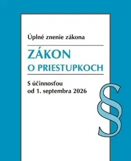Zákon o priestupkoch. 1. vyd., 8/2026