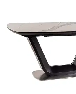 Signal Rozkladací jedálenský stôl ARMANI CERAMIC | čierny mat 90 x 160 cm