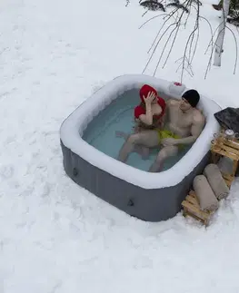 KONDELA Kamino New Typ 3 nafukovacia vírivka sivá / biela