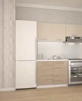 Kuchynská linka KATIA 220 béžová / dub san maríno Halmar