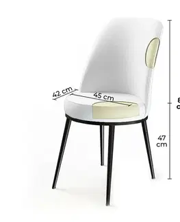 Súprava jedálenských stoličiek Dexa Cappuccino and Brown, 4 ks, 4 ks