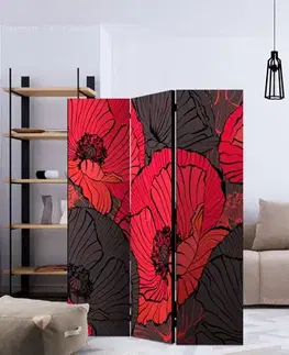 Paraván Pleated poppies Dekorhome