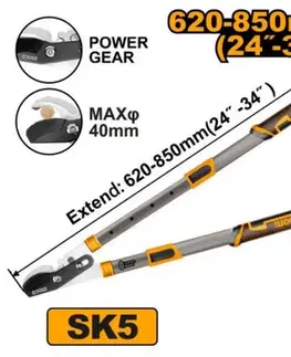 INGCO Nožnice záhradné na konáre teleskopické 62-85cm INGCO INDUSTRIAL