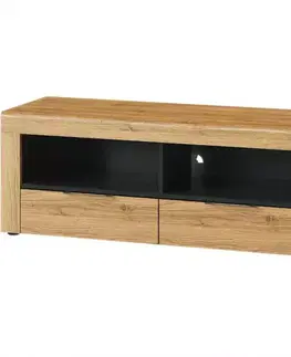 TV stolík 2D 24 Kama dub camargue/čierna mat
