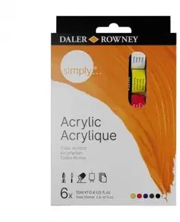 D&R Simply sada akrylových farieb 6 x12 ml
