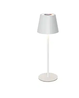 Stolná lampa biela vrátane LED stmievateľná a nabíjateľná RGB IP54 - Murdock