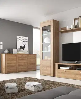 LANA 05, moderná vysoká vitrína, riviera