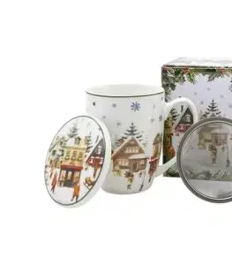 Hrnček so sitkom 360 ml CHRISTMAS VILLAGE