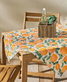 Umývateľný obrus, cca 90 x 90 cm, oranžový