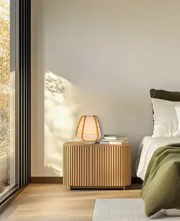 Stolová lampa béžová drevo+plast Nagoja Ledea