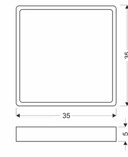 Stropné svietidlo Quattro, štvorcové perleťové stropné svietidlo 35x35, 18W LED, biele tienidlo 4000K