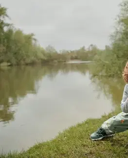 Detská bunda z pleteného flísu