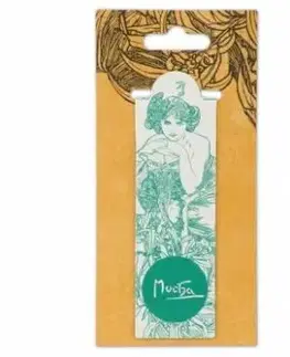Magnetická záložka Alfons Mucha – Emerald, Fresh Collection - Alfons Mucha
