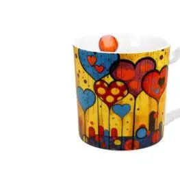 Jumbo porcelánový hrnček Srdcia 750 ml