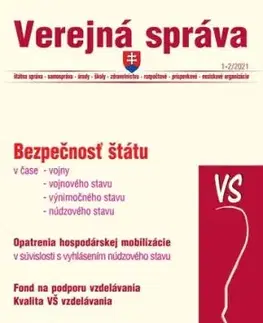 Verejná správa č. 1-2 / 2021 - Bezpečnosť štátu