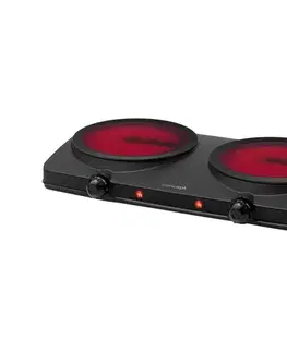 Concept VE3060 - Dvojplatničkový varič 2500W/230V čierny ve3060