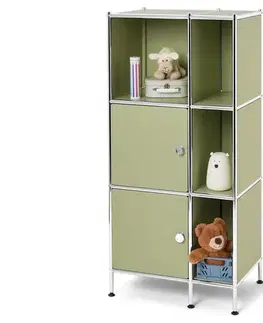 Kovový regál »CN3 Kids« s 2 dvierkami, pistáciový