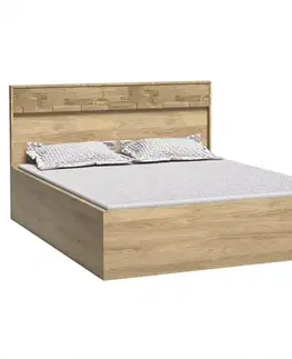 Posteľ M9 Mediolan 160x200 Deska Natural Hikora