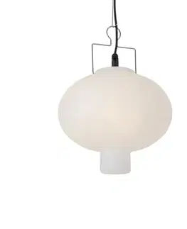 Závesné vonkajšie svietidlo biele 35 cm so zástrčkou IP44 - Pion