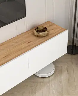 TV stolík West - White, Atlantic Pine