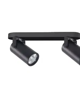 Stropná lampa Gary, čierna, 2x15W, tienidlo GU10, čierne