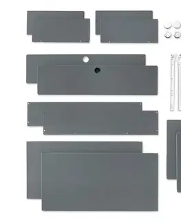 Doplnková súprava kovových zásuviek »CN3«, sivá