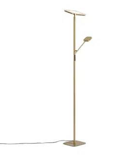 Moderná stojaca lampa mosadzná vrátane stmievateľnej LED - Divana