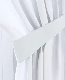 Dekoria Úchyt Victoria, 1ks, bielo - sivá, 12 x 70 cm, Blackout 300 cm, 269-05