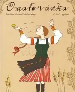 Omaľovánka 1: Tradičné slovenské ľudové kroje - východ - Michaela
