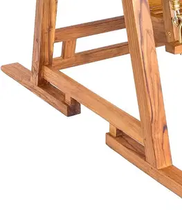 DEOKORK Teaková hojdačka AVANTI Šírka lavice 120 cm | Celková šírka 220 cm
