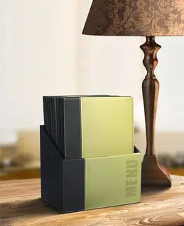 SECURIT Box s jedálnymi lístkami TRENDY, zelená (20 ks)