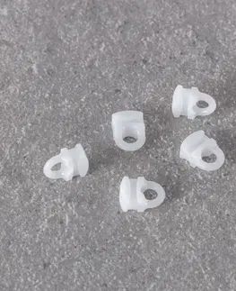 Dekoria Posuvník s očkom pre stropnú lištu Premium biely, 1x  0,5 x 1,5 cm
