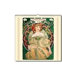 Nástenný kalendár Alfons Mucha štvorec 2025