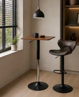 KONDELA Desana barová stolička sivohnedá / čierna