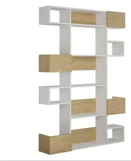 Knižnica Niho - White, Oak