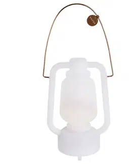 Stolná lampa biela IP44 vrátane Bluetooth reproduktora - Storm Music