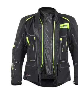W-TEC Aircross bunda čierna-fluo žltá - 3XL