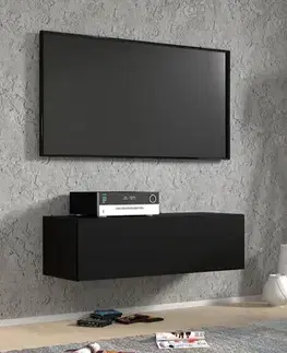 ArtBm Závesný TV stolík BINGO 100 cm | čierny mat