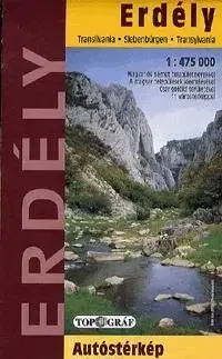Erdély 1:475 000 - Autóstérkép