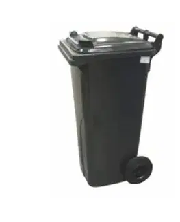 Kinekus Popolnica plastová, 120L, čierna, kuka