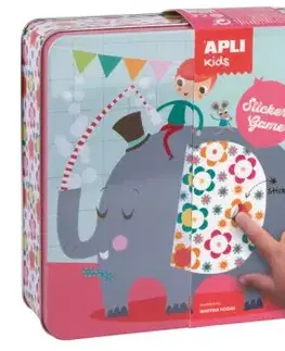 APLI Plechová krabička s nálepkami - Sloník - APLI