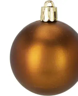 Súprava 16 ks vianočných ozdôb Festive Sparkles, zlatohnedá, pr. 5 cm, plast, pr. 5 cm