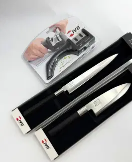 IVO Sada japonských nožov IVO Sekai 2 ks + dvojstupňová brúska na nože - ZVÝHODNENÝ SET