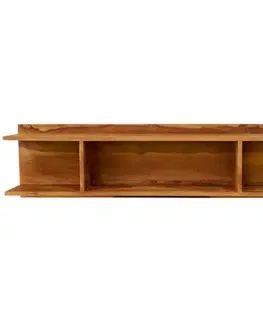 Polica na stenu Gani 120x30x22 z indického masívu palisander