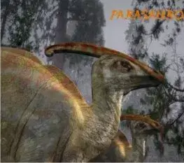 (B) 3D pohľadnica Dinosauri Parasaurolophus